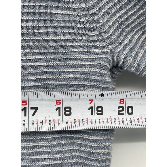 Madewell Cardigan Sweater Women XS Blue‎ White Stripes Open Long Sleeve Pockets - Picture 8 of 11